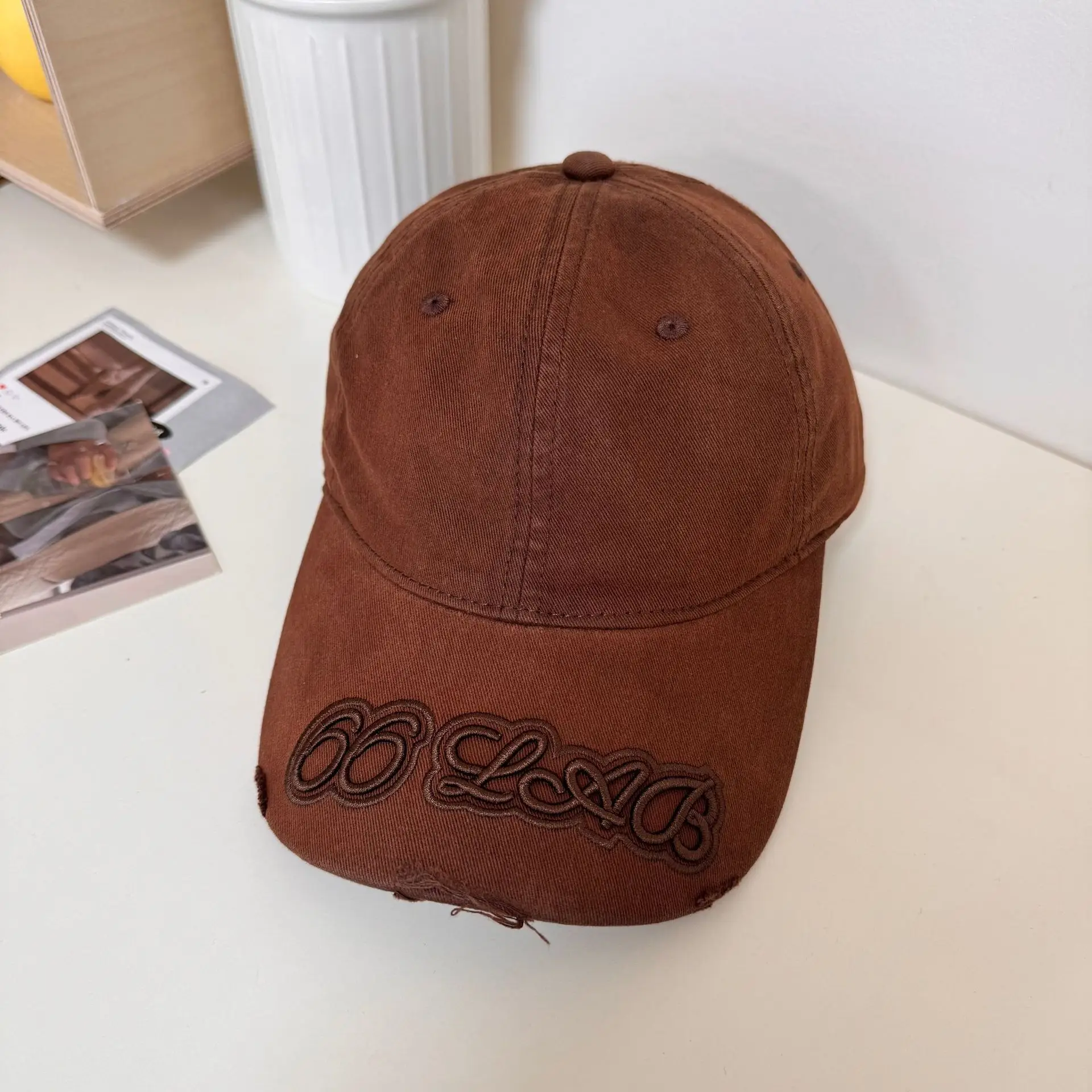 Vintage Washed Blue Baseball Cap for Women Men - Image 4