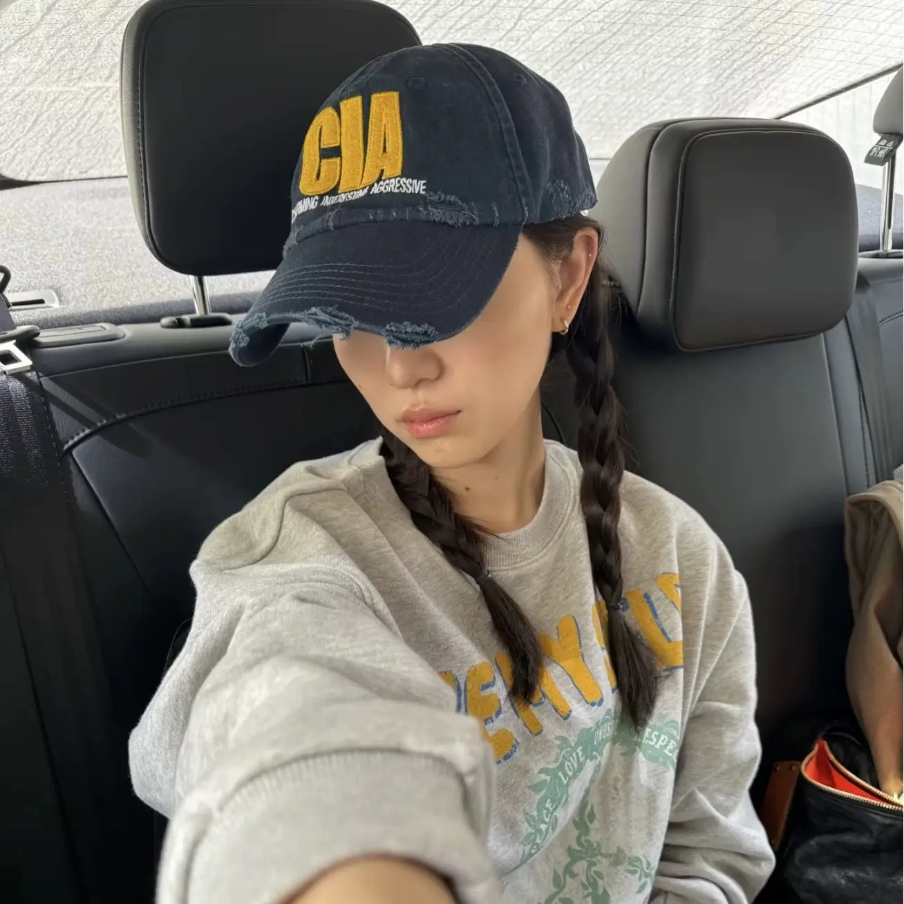 Women's Faux Fur Baseball Cap with Embroidered Design - Image 5