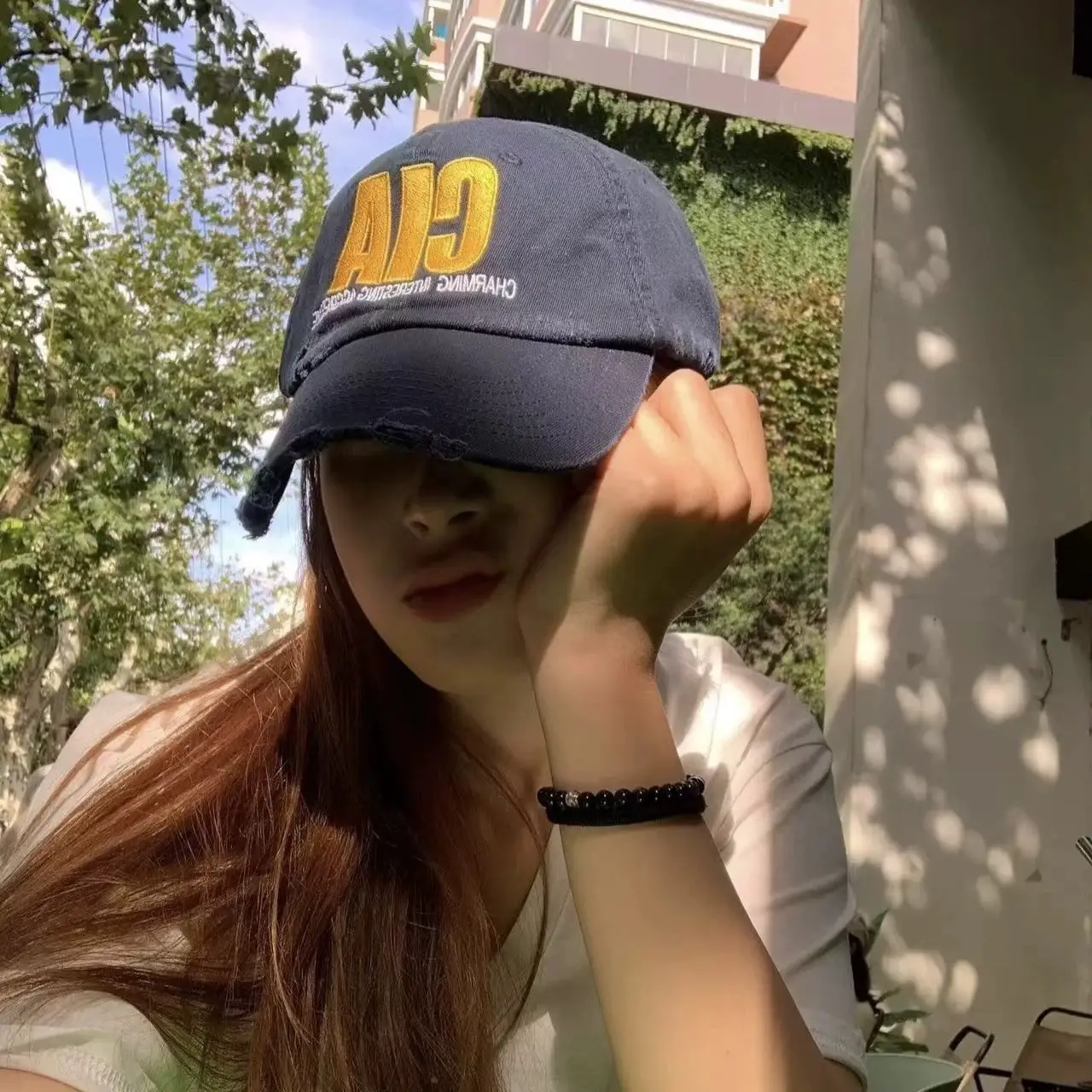 Women's Faux Fur Baseball Cap with Embroidered Design - Image 6