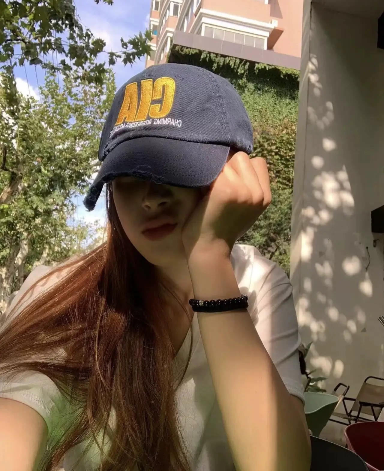 Women's Faux Fur Baseball Cap with Embroidered Design — feature 6