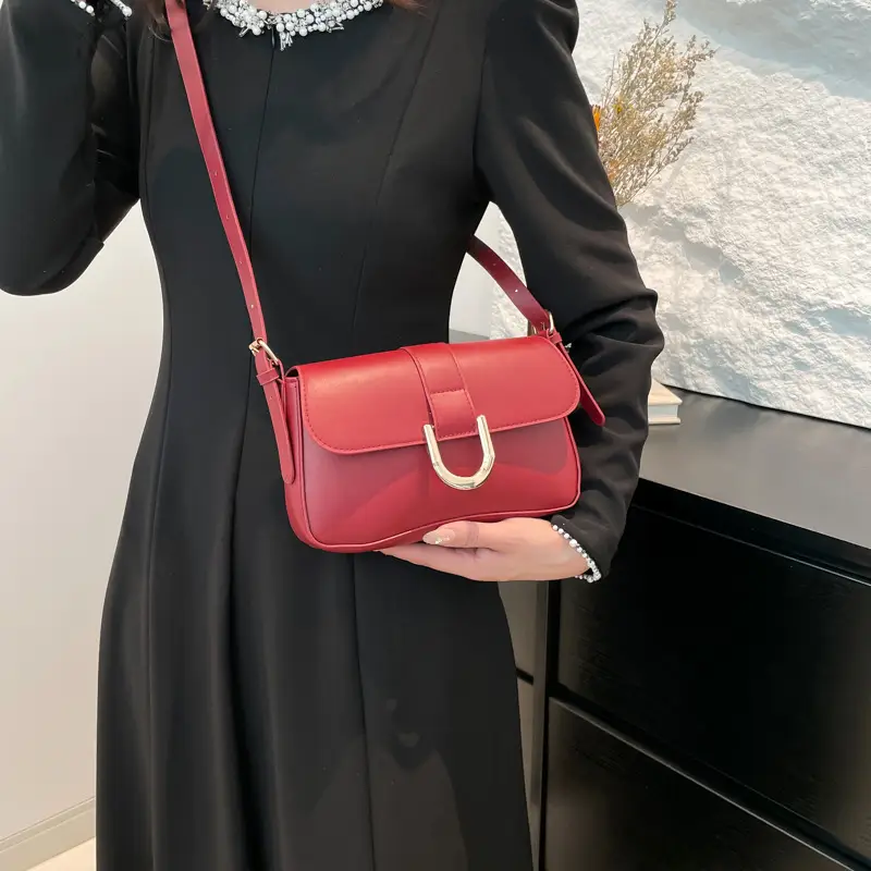 Red Korean Style Crossbody Bag for Women - Image 4