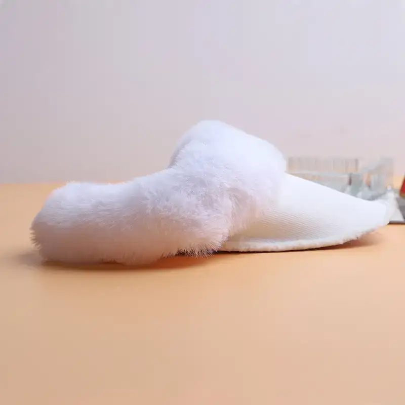 Hole Shoes Liner Rabbit Hair Plush Cotton Cover Winter Warm Thickened Women's High Heel Hole Shoes Cotton Lining - Image 2