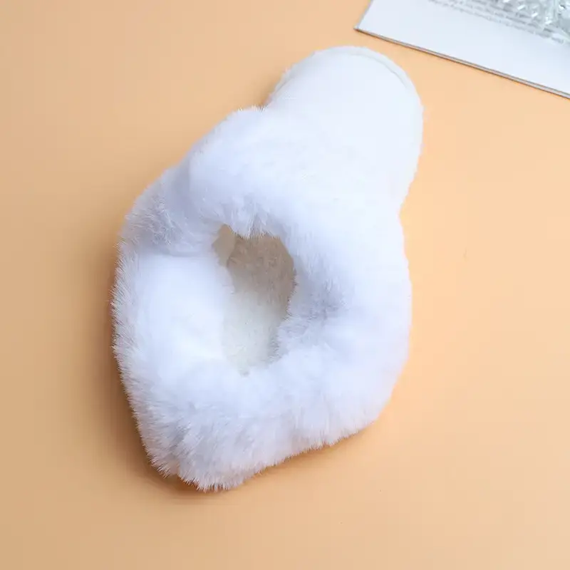 Hole Shoes Liner Rabbit Hair Plush Cotton Cover Winter Warm Thickened Women's High Heel Hole Shoes Cotton Lining - Image 3