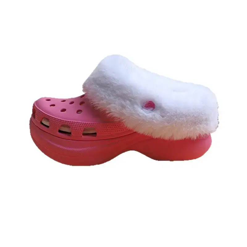 Hole Shoes Liner Rabbit Hair Plush Cotton Cover Winter Warm Thickened Women's High Heel Hole Shoes Cotton Lining - Image 5