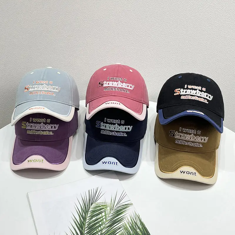 Korean Letter Embroidered Baseball Cap Women's Autumn - Image 8