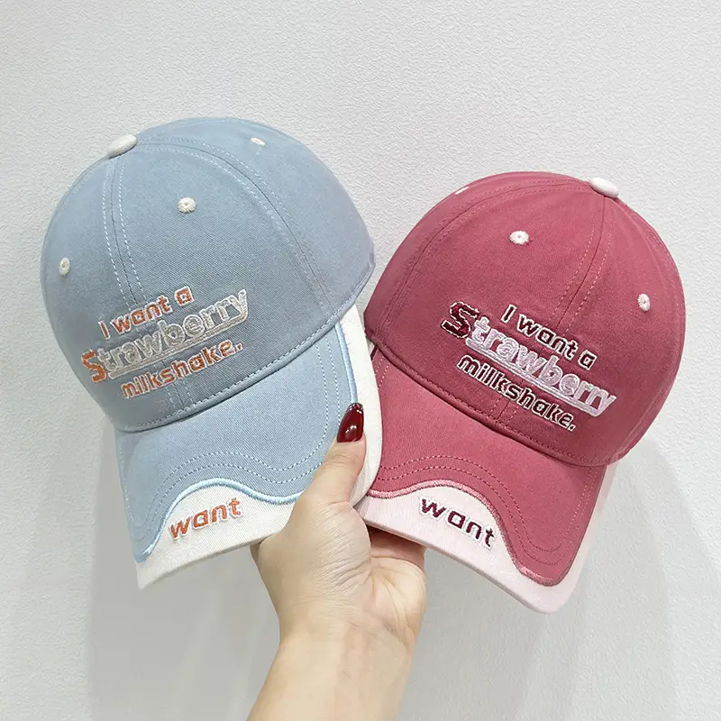 Korean Letter Embroidered Baseball Cap Women's Autumn - Image 9