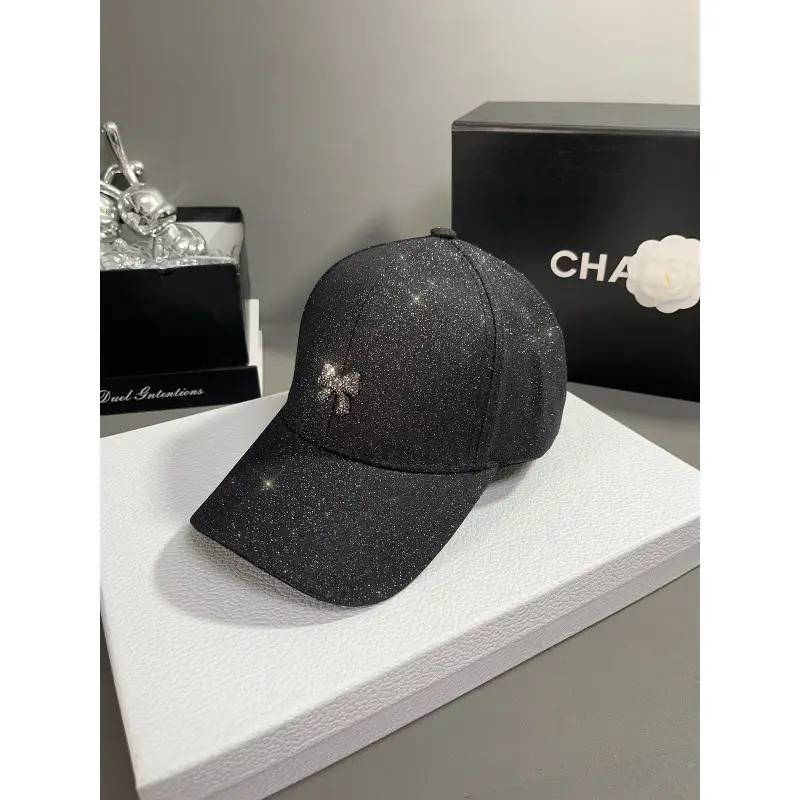 Korean Style Sequin Bow Baseball Cap - Image 6