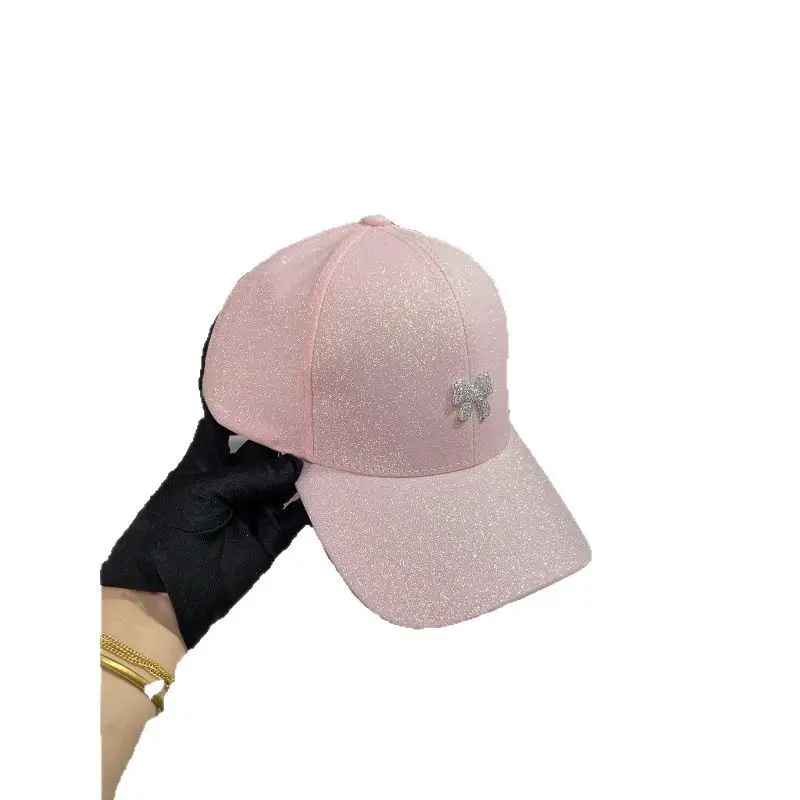 Korean Style Sequin Bow Baseball Cap - Image 8