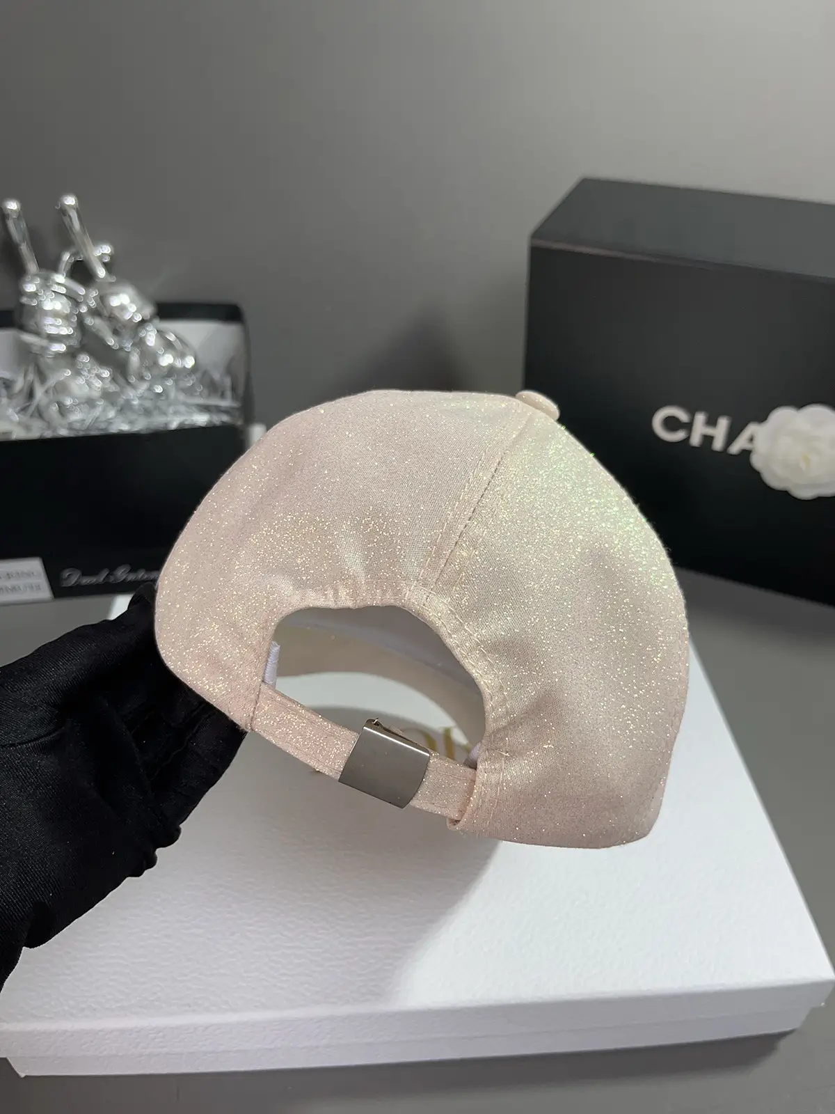 Korean Style Sequin Bow Baseball Cap — feature 12