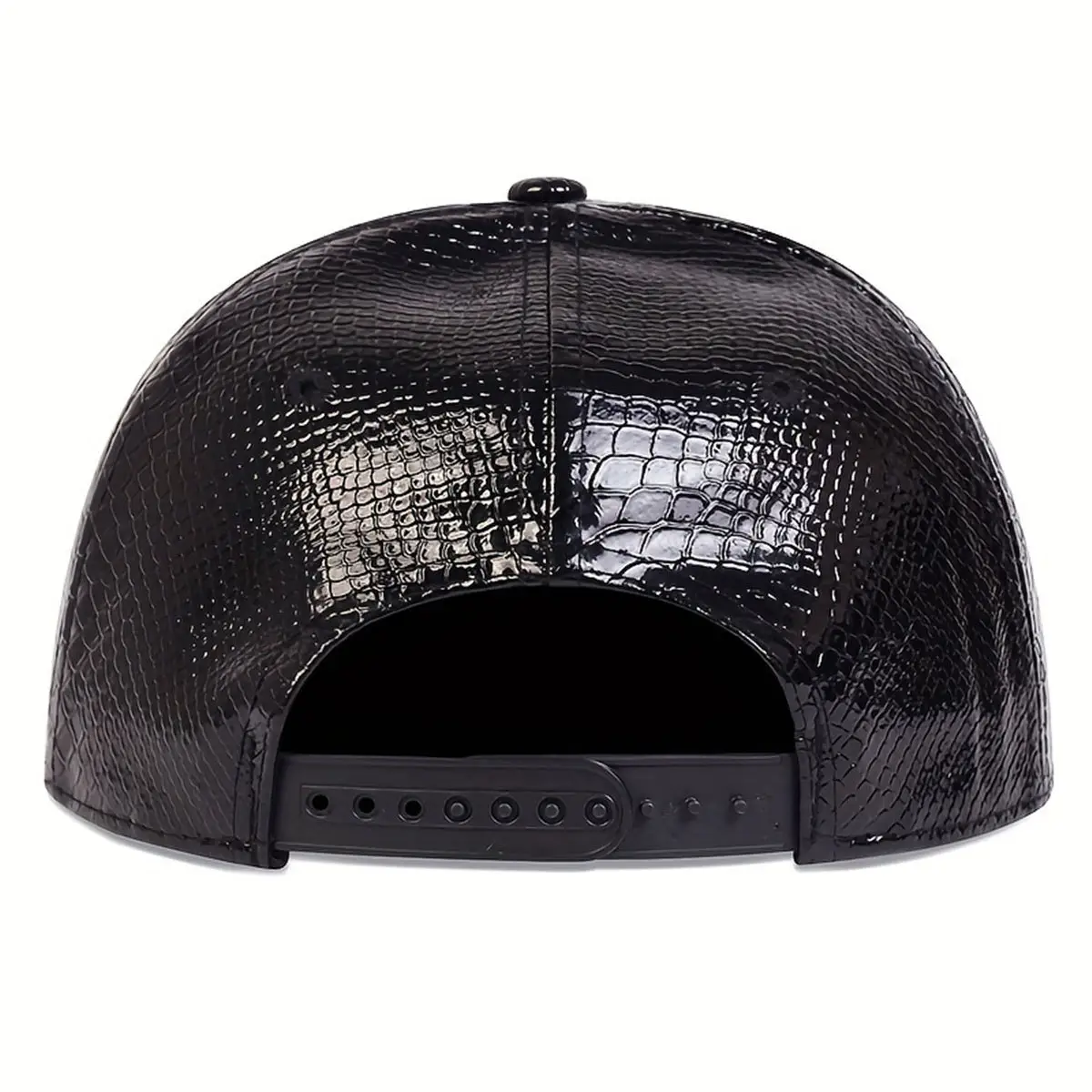 Black Croc Cross Cap with Diamond Embroidery — feature 7