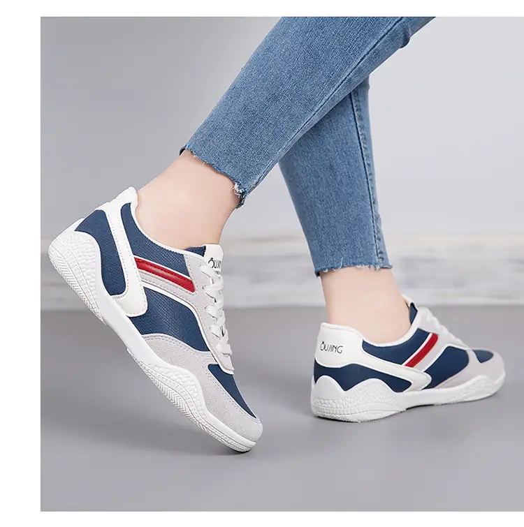 2025 Korean Style Women's Casual Training Shoes White Blue Red — feature 19