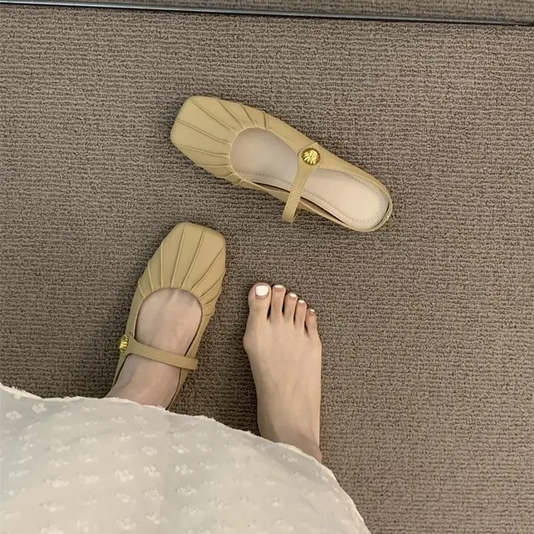 Flat Baotou Half Slippers Women's Outerwear Mary Jane Shoes 2025 New Spring and Summer Easiest for Match Lazy Mule Sandals — feature 1