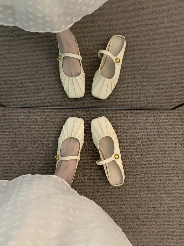 Flat Baotou Half Slippers Women's Outerwear Mary Jane Shoes 2025 New Spring and Summer Easiest for Match Lazy Mule Sandals — feature 15