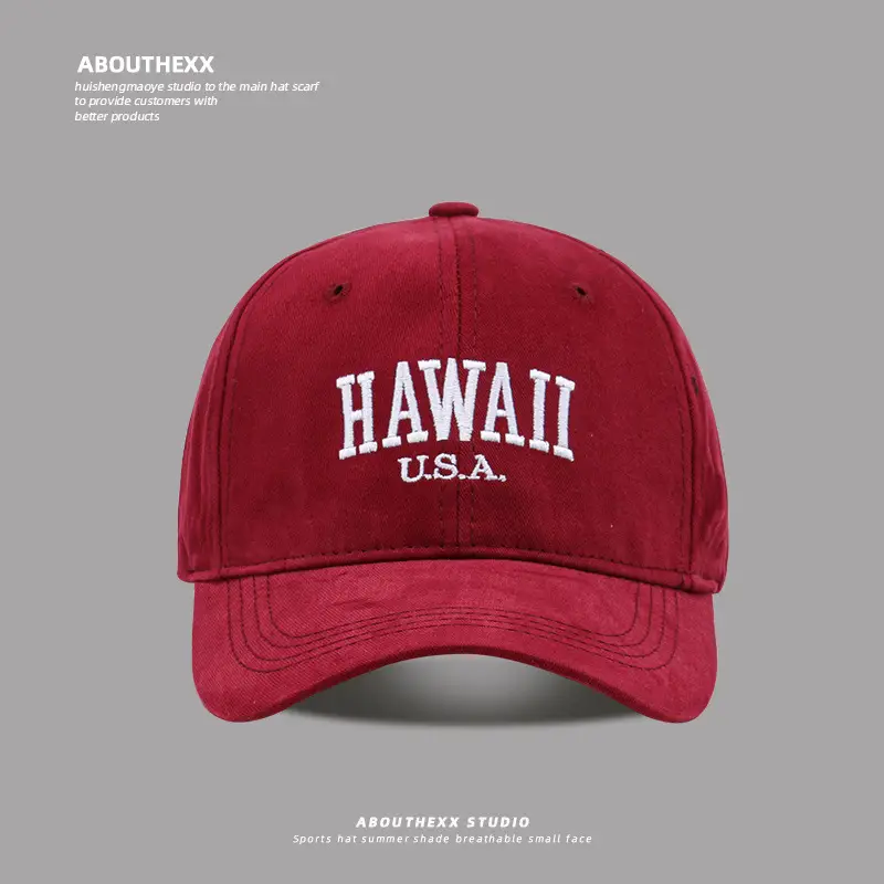 American Casual Navy Baseball Cap with "Hawaii U.S.A." Embroidery - Image 2