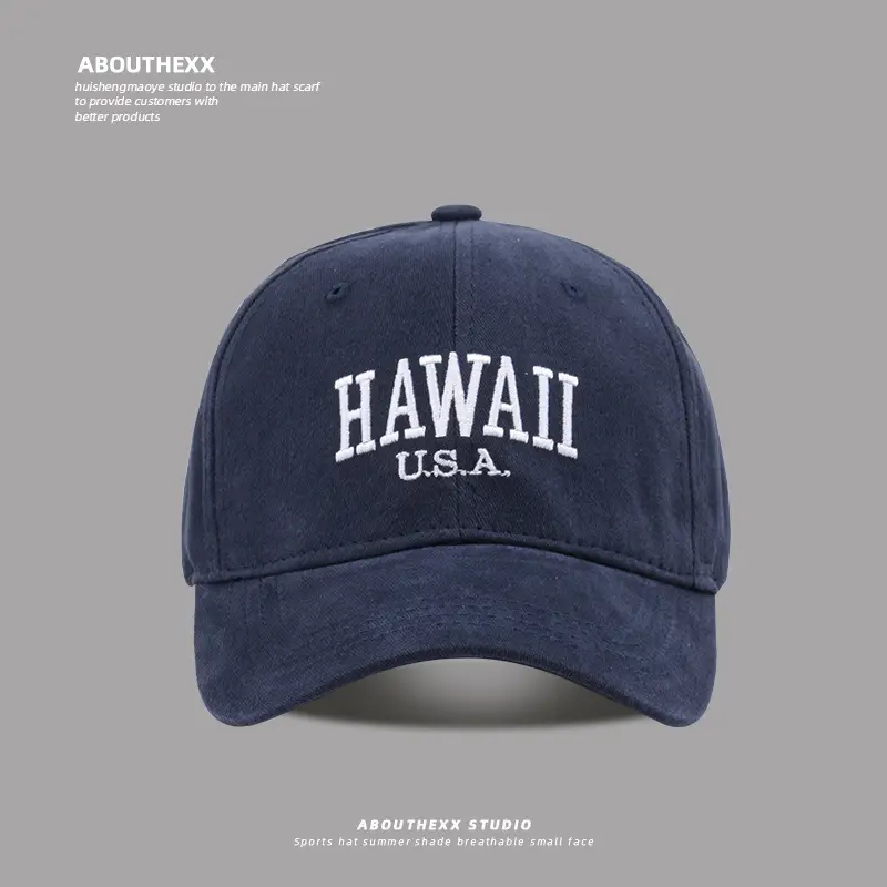 American Casual Navy Baseball Cap with "Hawaii U.S.A." Embroidery - Image 5