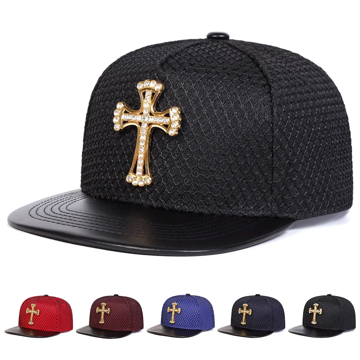 Explosive Cross Metal Cap Men Women Outdoor Sunscreen — feature 1