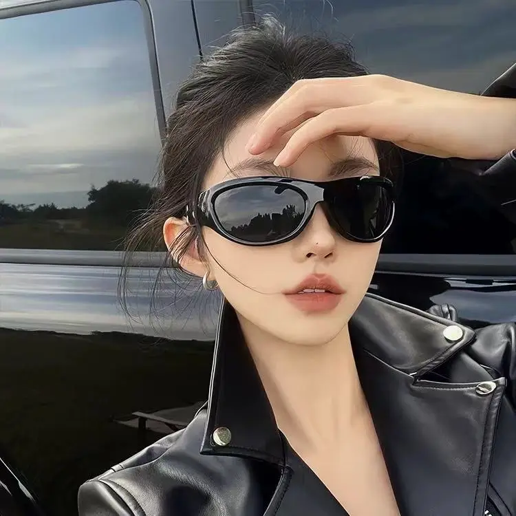 Orange Narrow Frame Cycling Sunglasses for Women