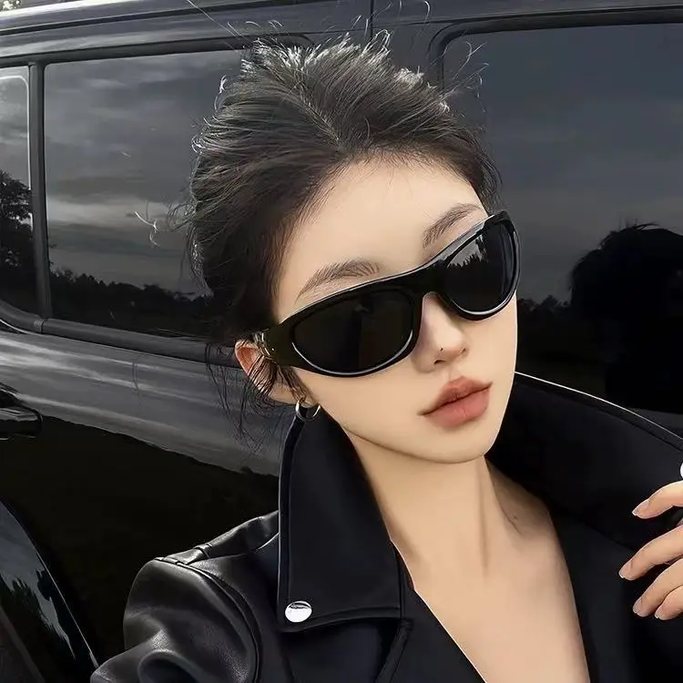 Orange Narrow Frame Cycling Sunglasses for Women