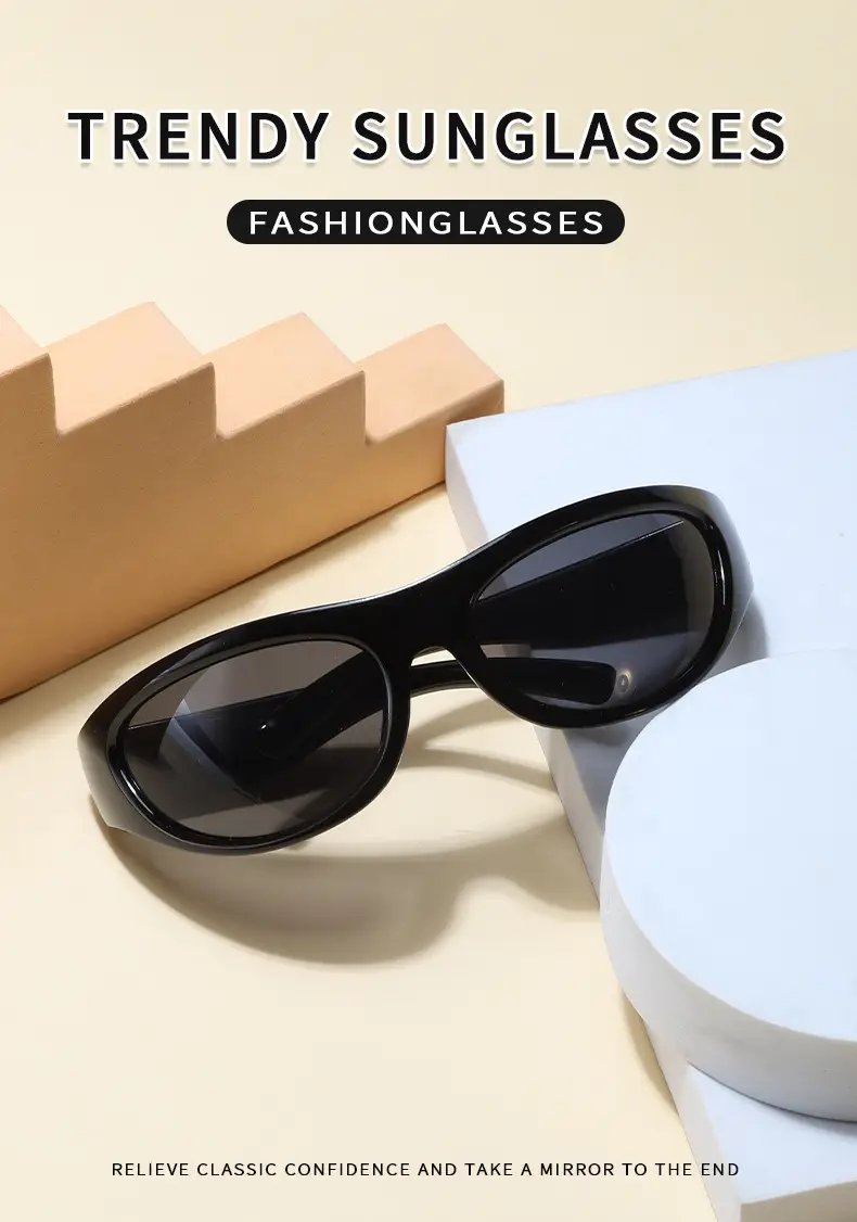 Orange Narrow Frame Cycling Sunglasses for Women — feature 1