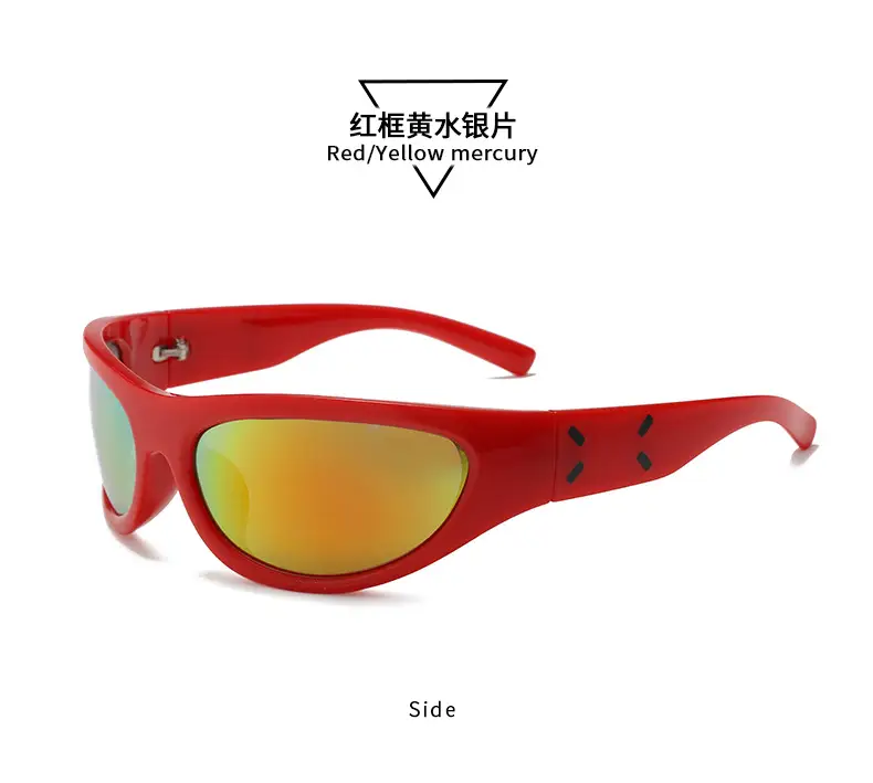 Orange Narrow Frame Cycling Sunglasses for Women — feature 19