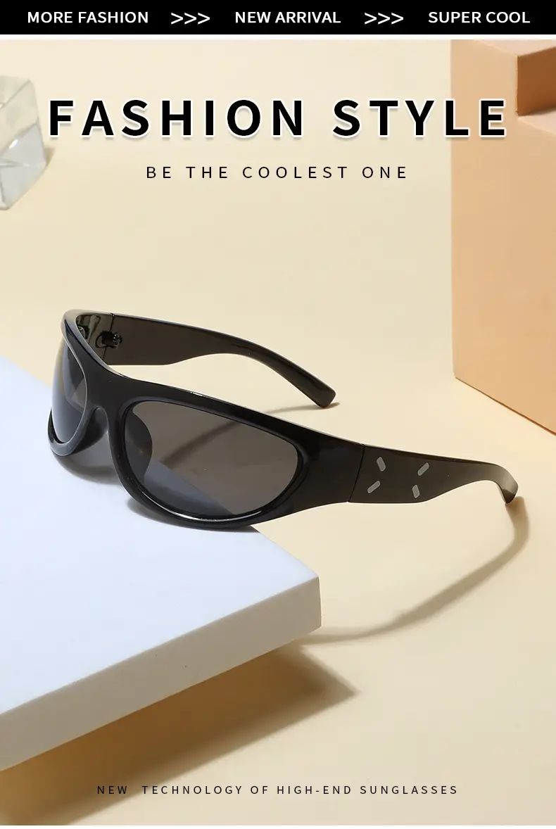 Orange Narrow Frame Cycling Sunglasses for Women — feature 3