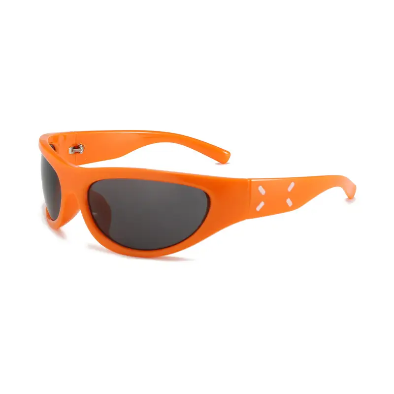 Orange Narrow Frame Cycling Sunglasses for Women
