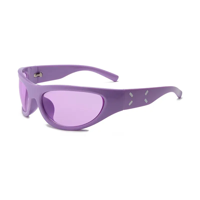Orange Narrow Frame Cycling Sunglasses for Women