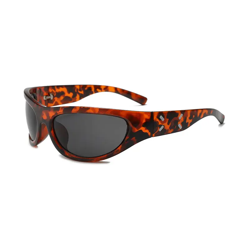 Orange Narrow Frame Cycling Sunglasses for Women