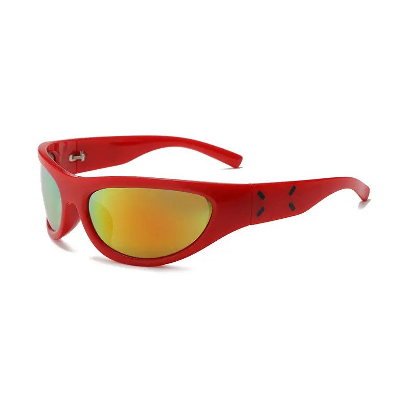 Orange Narrow Frame Cycling Sunglasses for Women