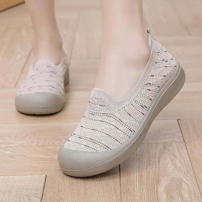 Women's Spring New Slip-On Walking Shoes, Casual, Comfortable, Breathable, Mom Shoes, Single Shoes, Soft Sole, Non-Slip, Dropshipping - Image 6