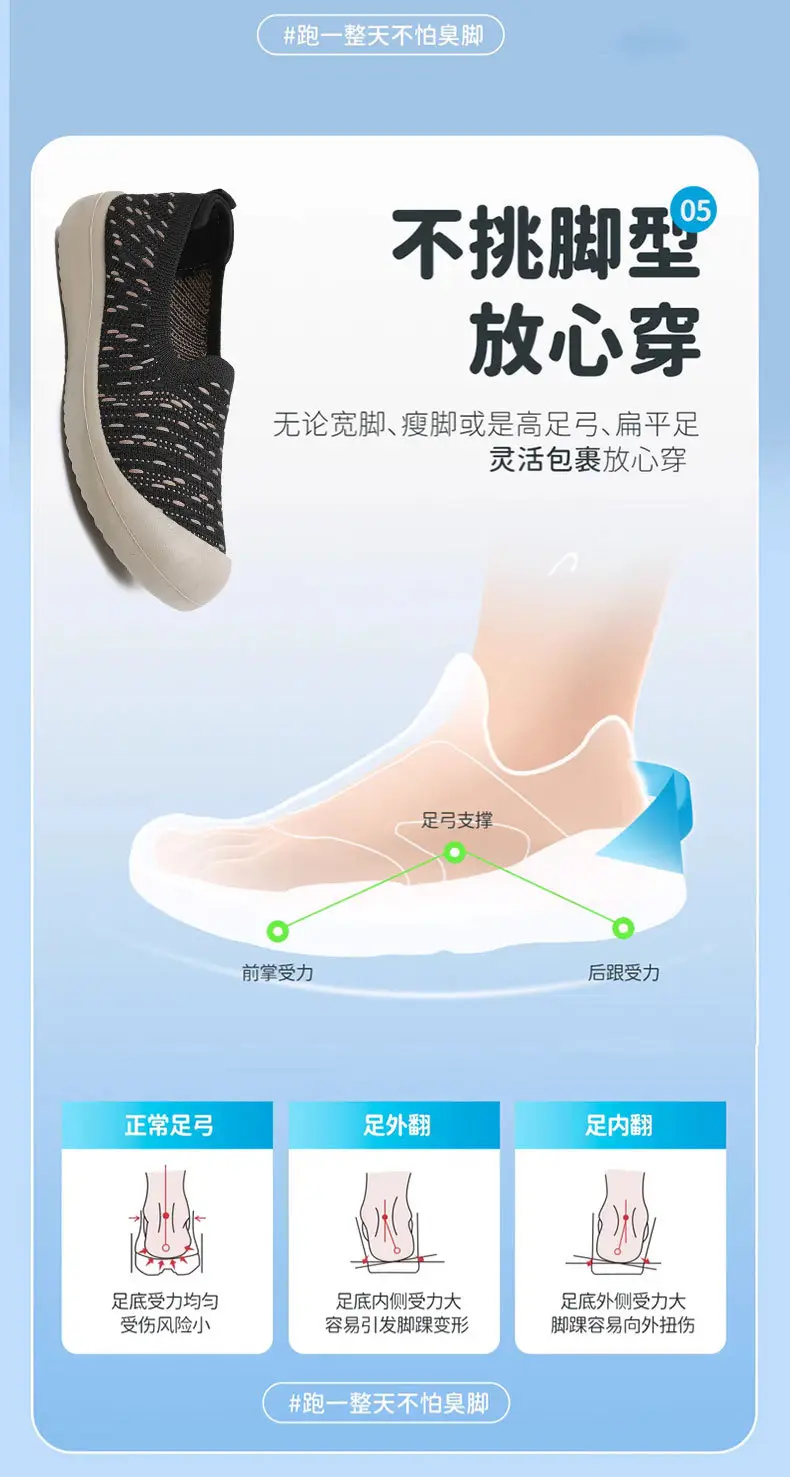 Women's Spring New Slip-On Walking Shoes, Casual, Comfortable, Breathable, Mom Shoes, Single Shoes, Soft Sole, Non-Slip, Dropshipping — feature 12