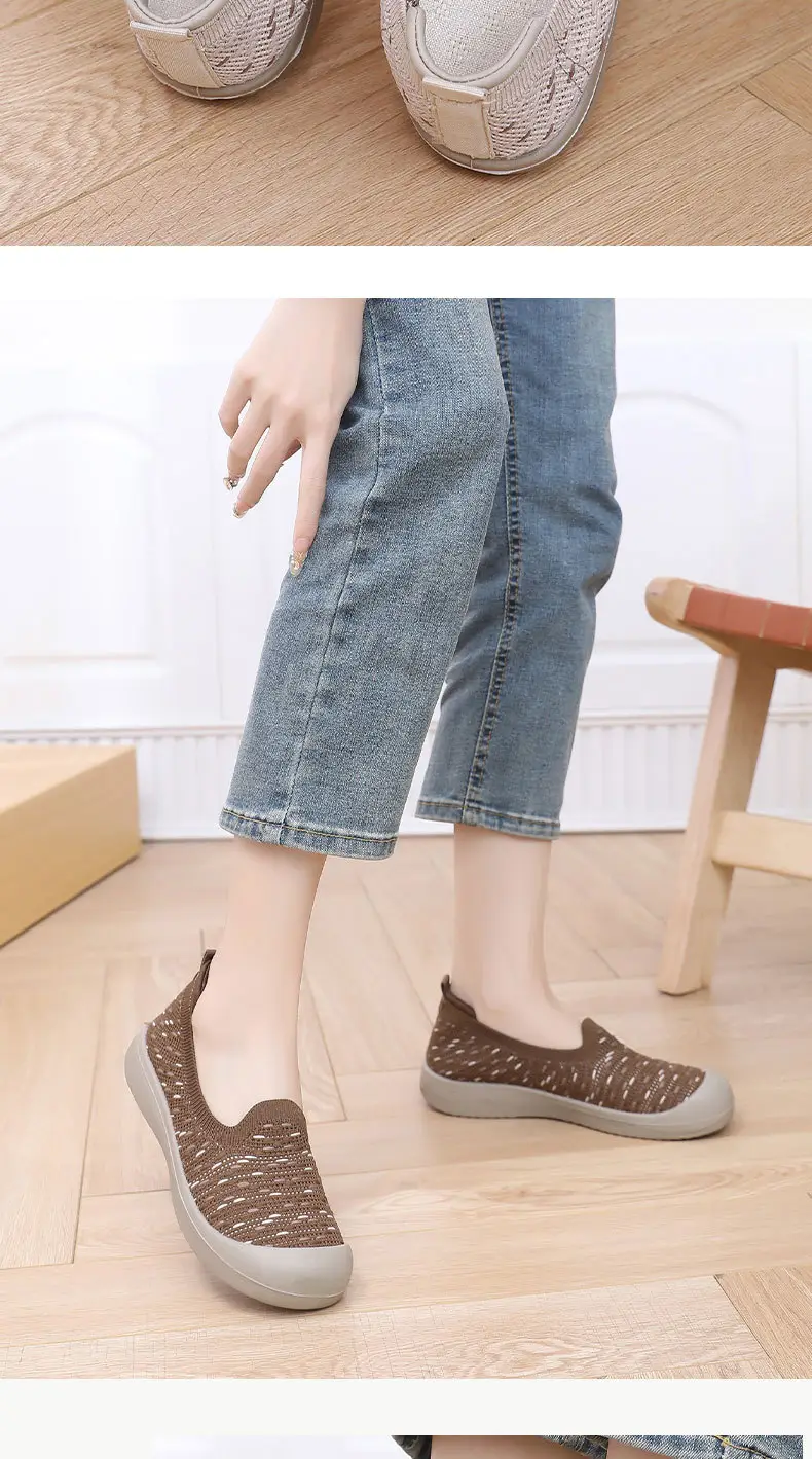 Women's Spring New Slip-On Walking Shoes, Casual, Comfortable, Breathable, Mom Shoes, Single Shoes, Soft Sole, Non-Slip, Dropshipping — feature 19