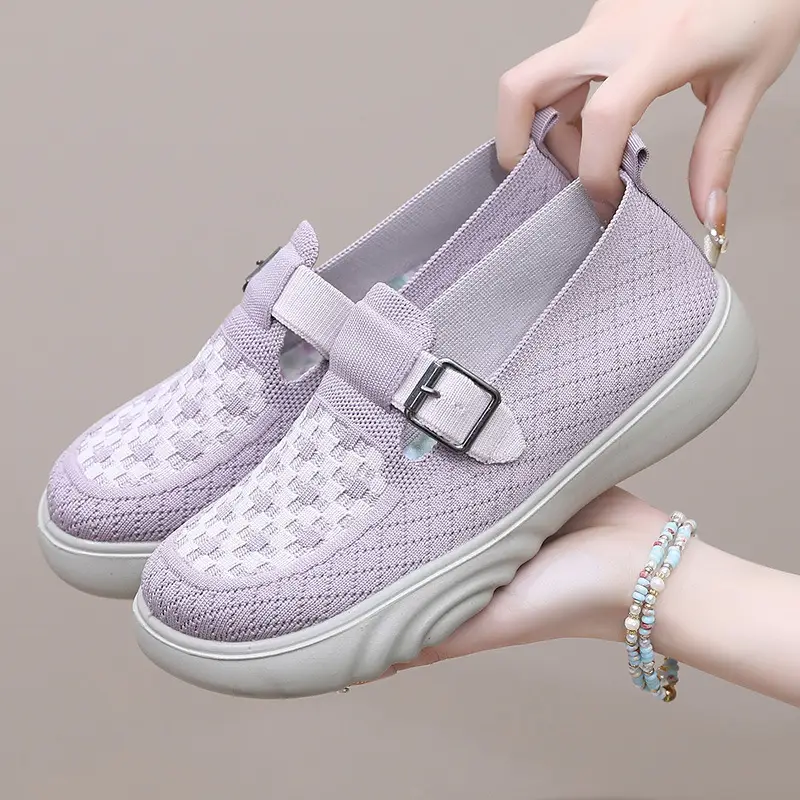 Shoes Women's Spring and Autumn New Plaid Casual Shoes Lazy Slip-on Shoes Cross-border Wholesale Shoes Comfortable Lightweight Women's Shoes