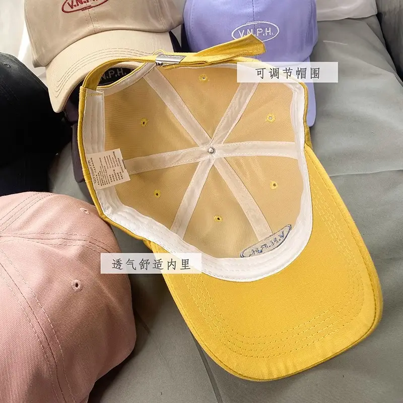 Yellow Korean Style Brand Letter Cap for Men Women