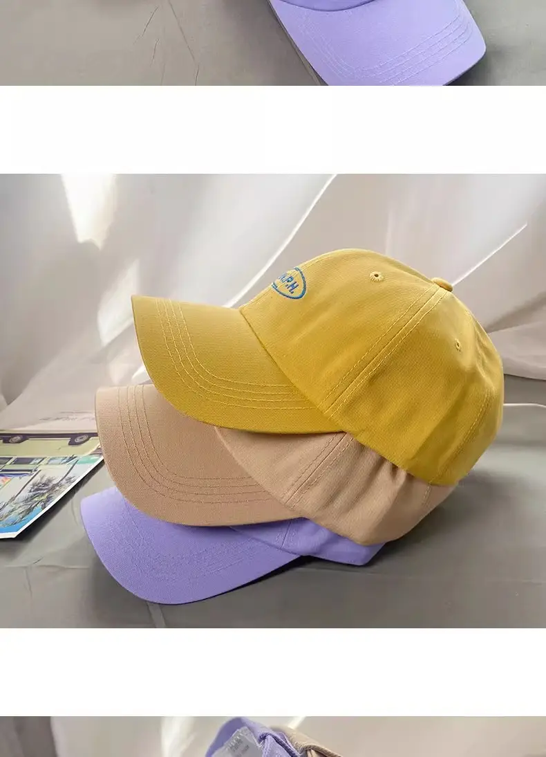 Yellow Korean Style Brand Letter Cap for Men Women — feature 13