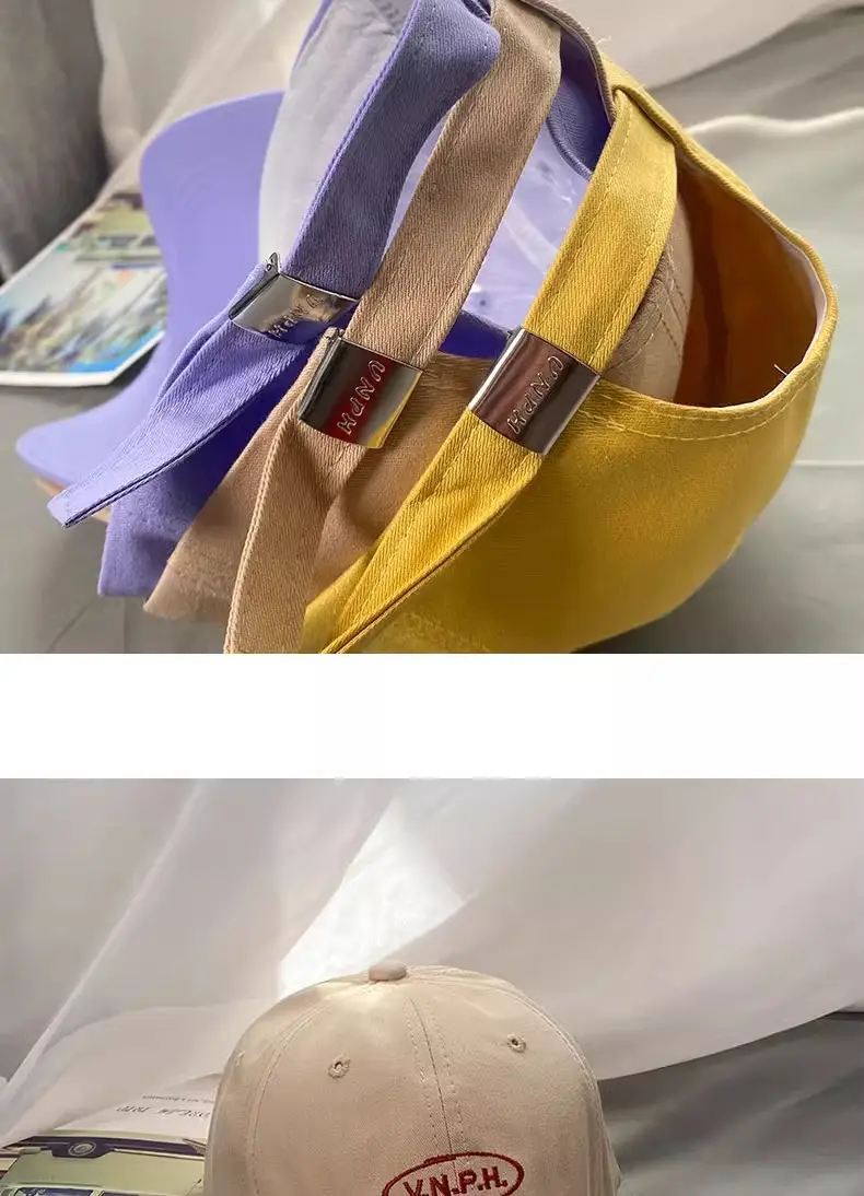 Yellow Korean Style Brand Letter Cap for Men Women — feature 14