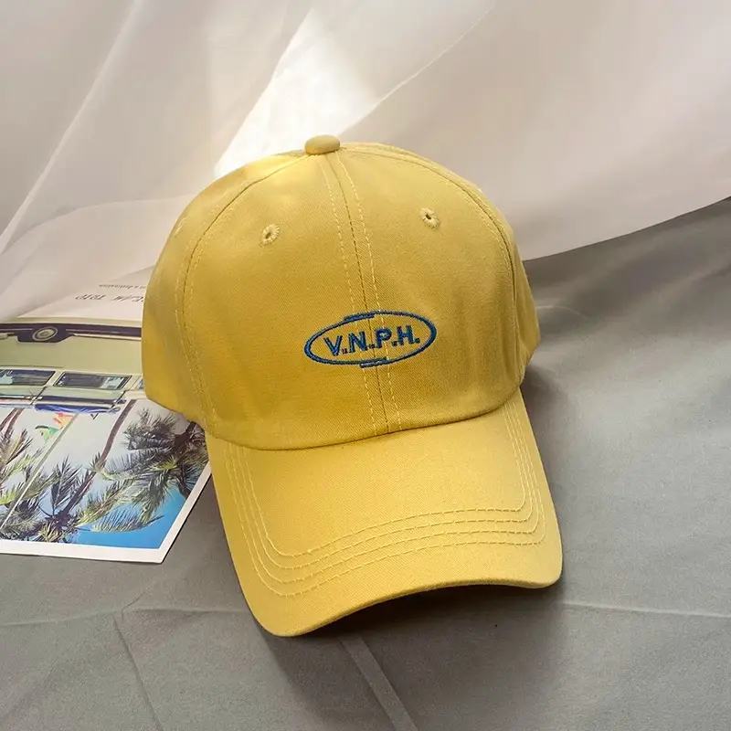 Yellow Korean Style Brand Letter Cap for Men Women