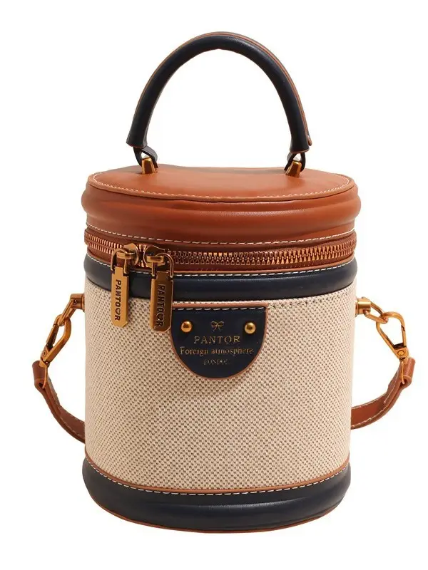 Orange Embroidered Crossbody Bucket Bag for Cooking - Image 6