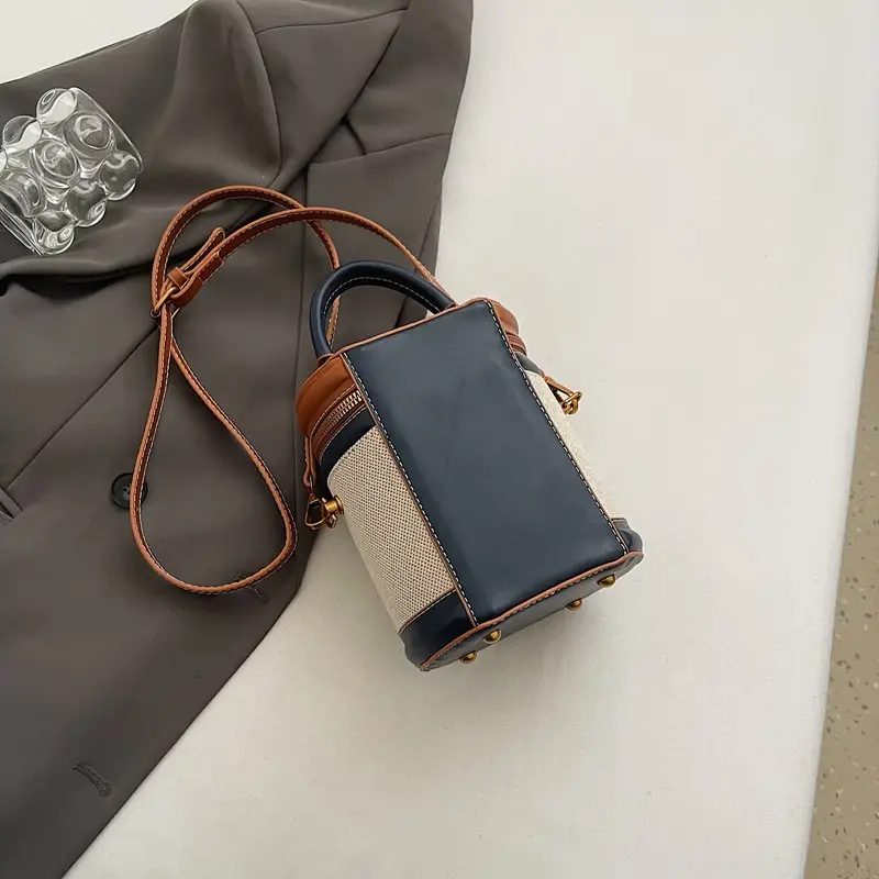 Orange Embroidered Crossbody Bucket Bag for Cooking — feature 6