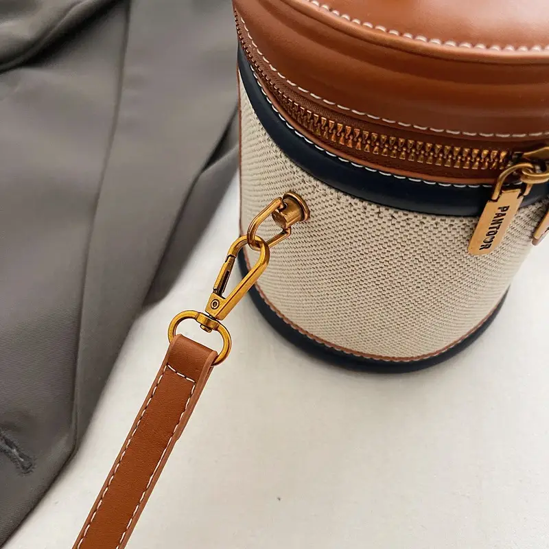 Orange Embroidered Crossbody Bucket Bag for Cooking — feature 7