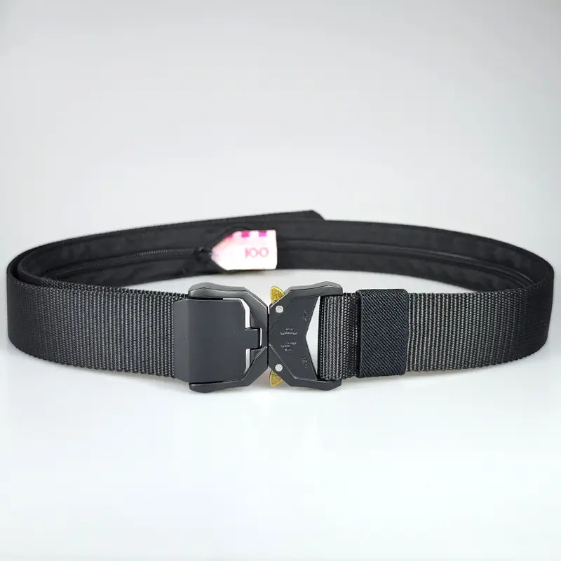 Men's Tactical Hidden Money Belt with Aluminum Buckle — feature 2