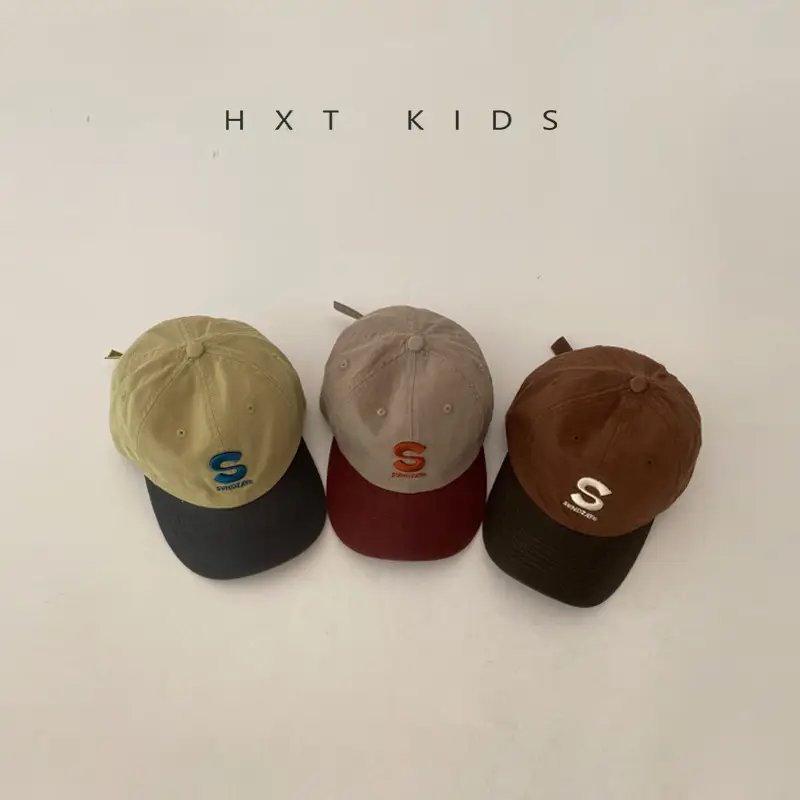 Brown S Letter Baseball Cap for Kids - Image 8