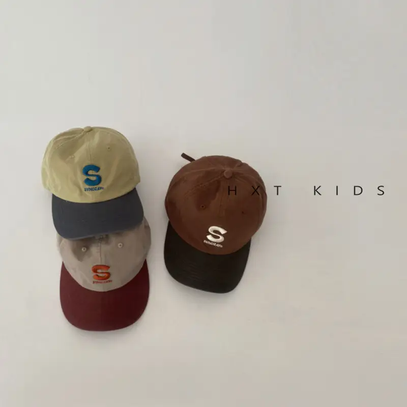 Brown S Letter Baseball Cap for Kids - Image 10