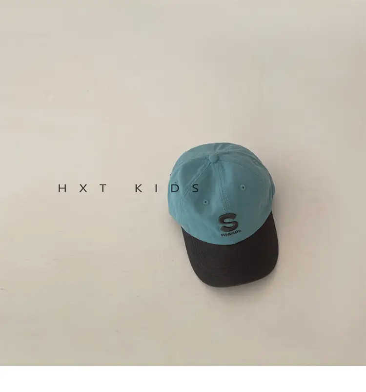Brown S Letter Baseball Cap for Kids — feature 10