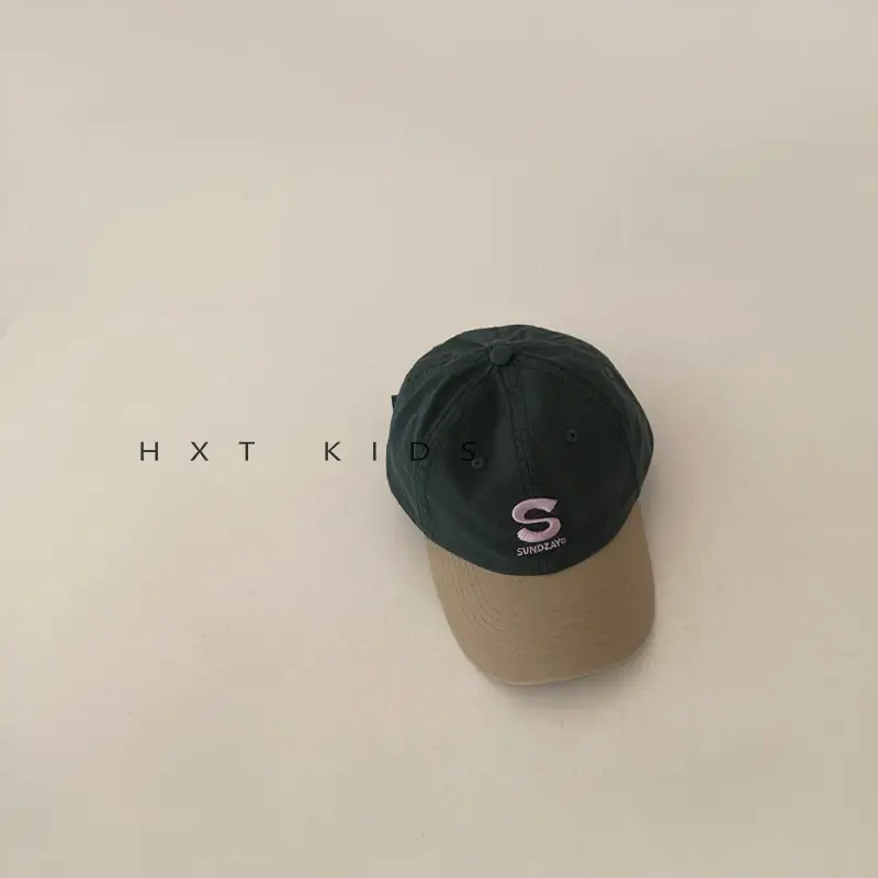 Brown S Letter Baseball Cap for Kids - Image 4