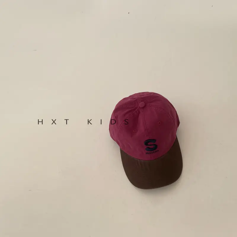 Brown S Letter Baseball Cap for Kids - Image 6