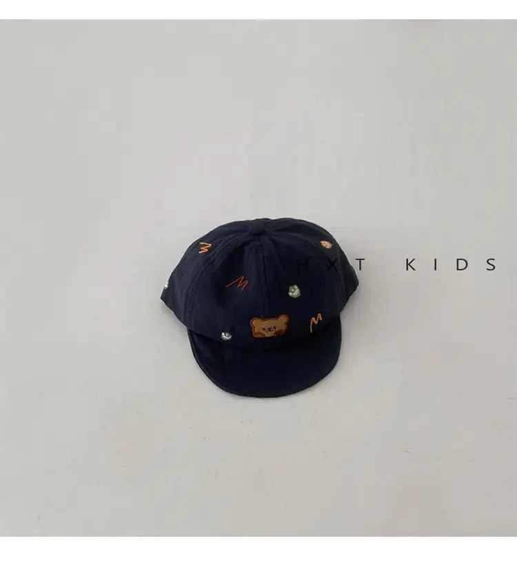 Baby Cap with Bear Embroidery Soft Bristle Sunshade Hat — feature 10