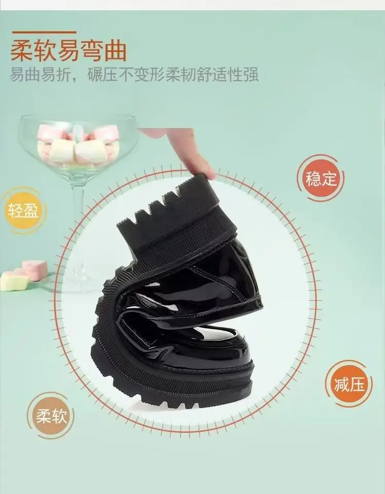 2025 Spring New Loafers Patent Leather Bow Single-layer Shoes Women's Thick Heel Thick-soled British Style Joker Small Leather Shoes — feature 7