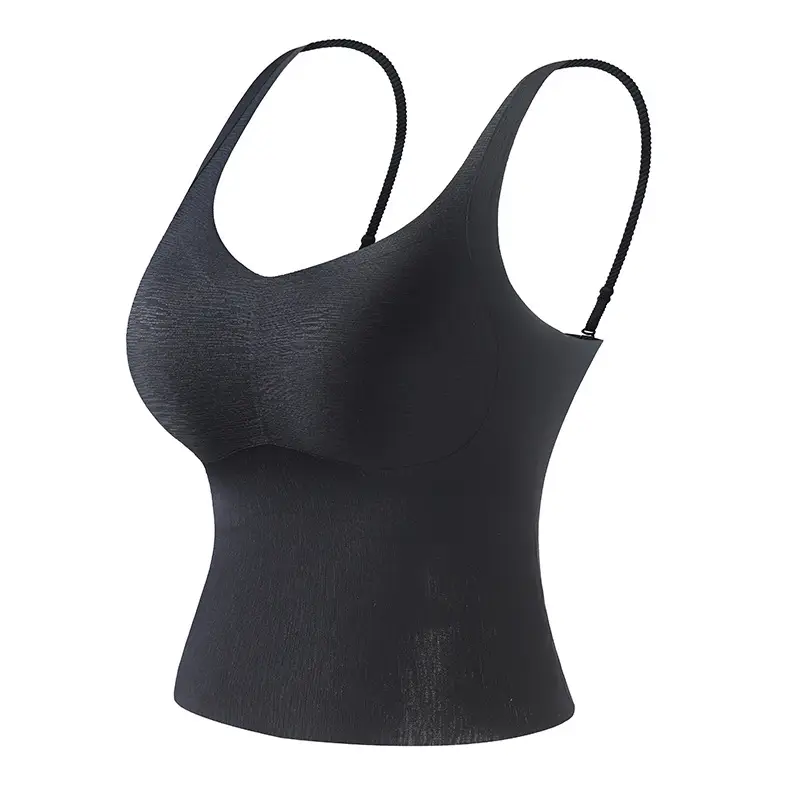 Traceless V-Neck Base Vest Sling Strap Beauty Strap Chest Pad One-piece Rimless Gathering Anti-sagging Underwear for Women - Image 3