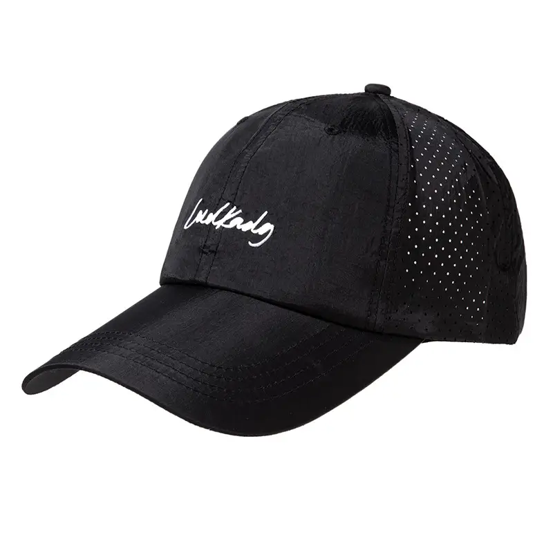 Men Black Knitted Baseball Cap with Brand Logo